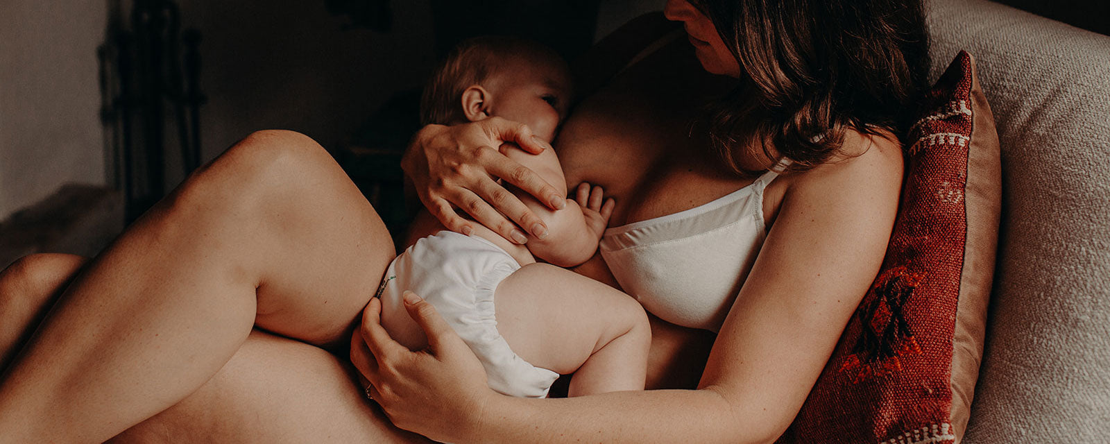 mother and child in organic loungewear