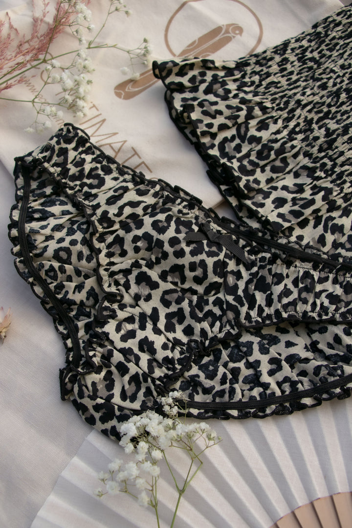 Ruffle knickers in cotton in jungle