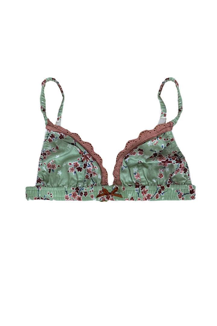Bella bralette cotton in greentea