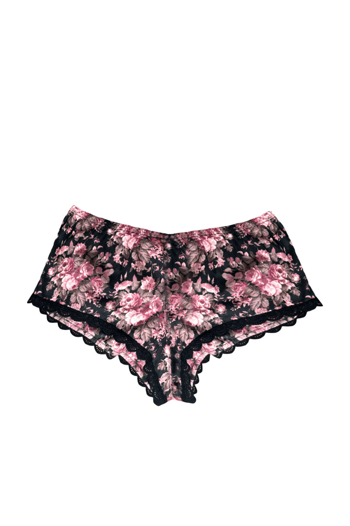 Darkrose Cami & Shorts Set – 100% Cotton with Lace Trim