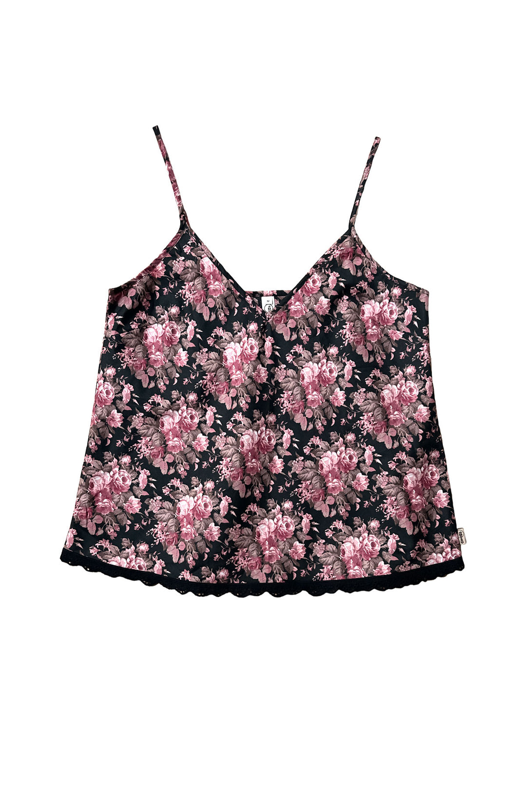 Frea camisole with lace trim in darkrose