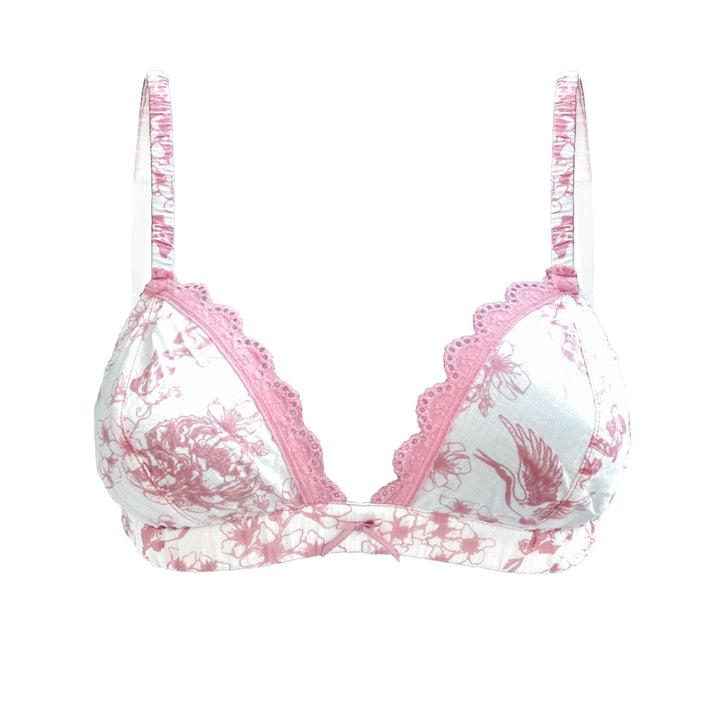 Bella bralette organic cotton in rose