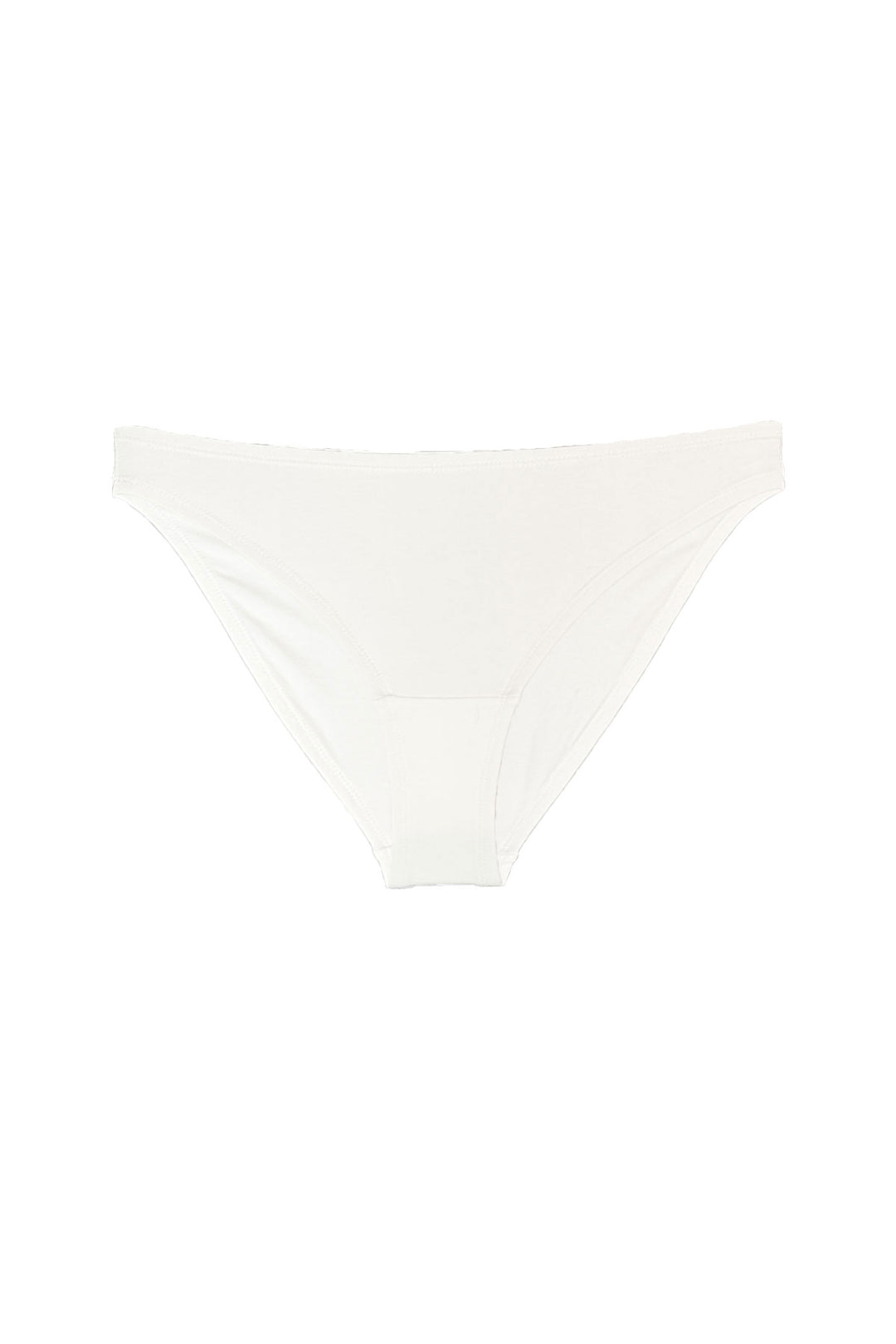 flat lay of white bikini brief
