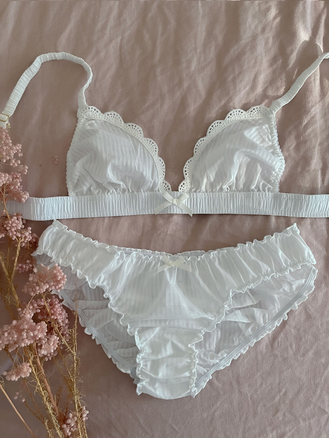 Bella Organic Cotton Lingerie Set in Finelines