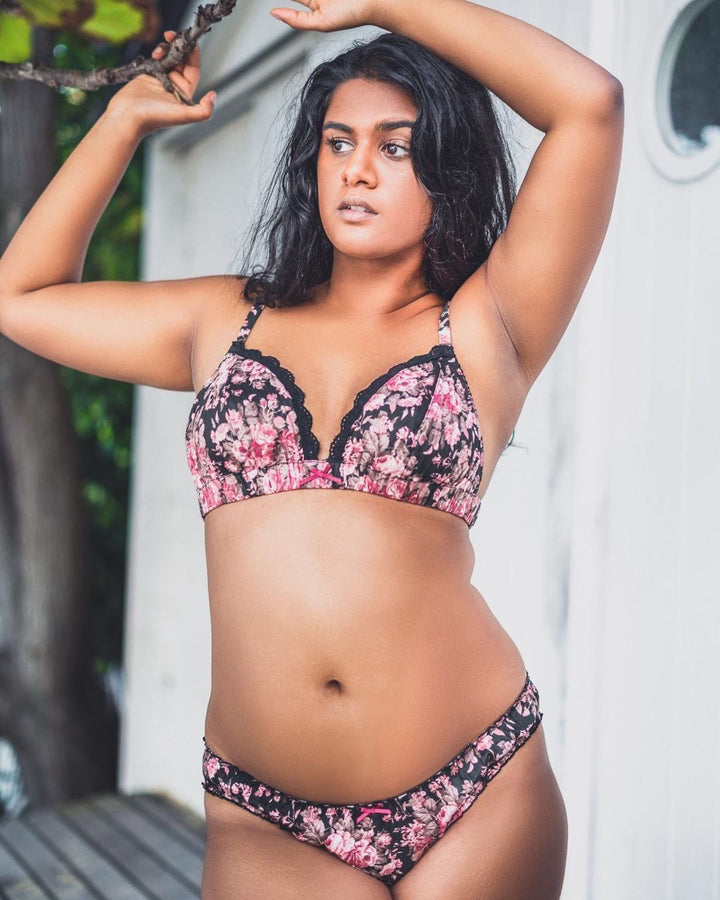 Bella bralette cotton in greentea