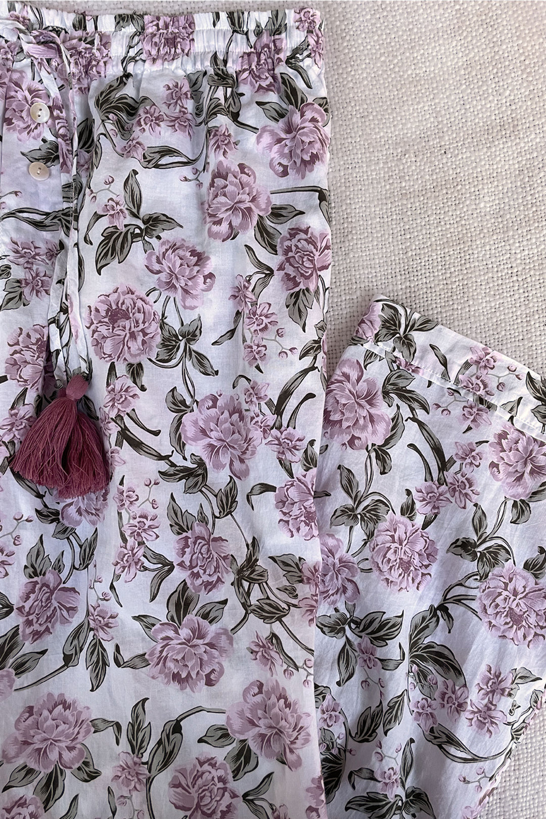 Sold Out Sunday organic cotton PJ pants in bloom