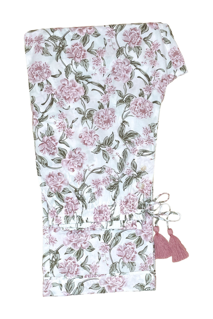 Sold Out Sunday organic cotton PJ pants in bloom