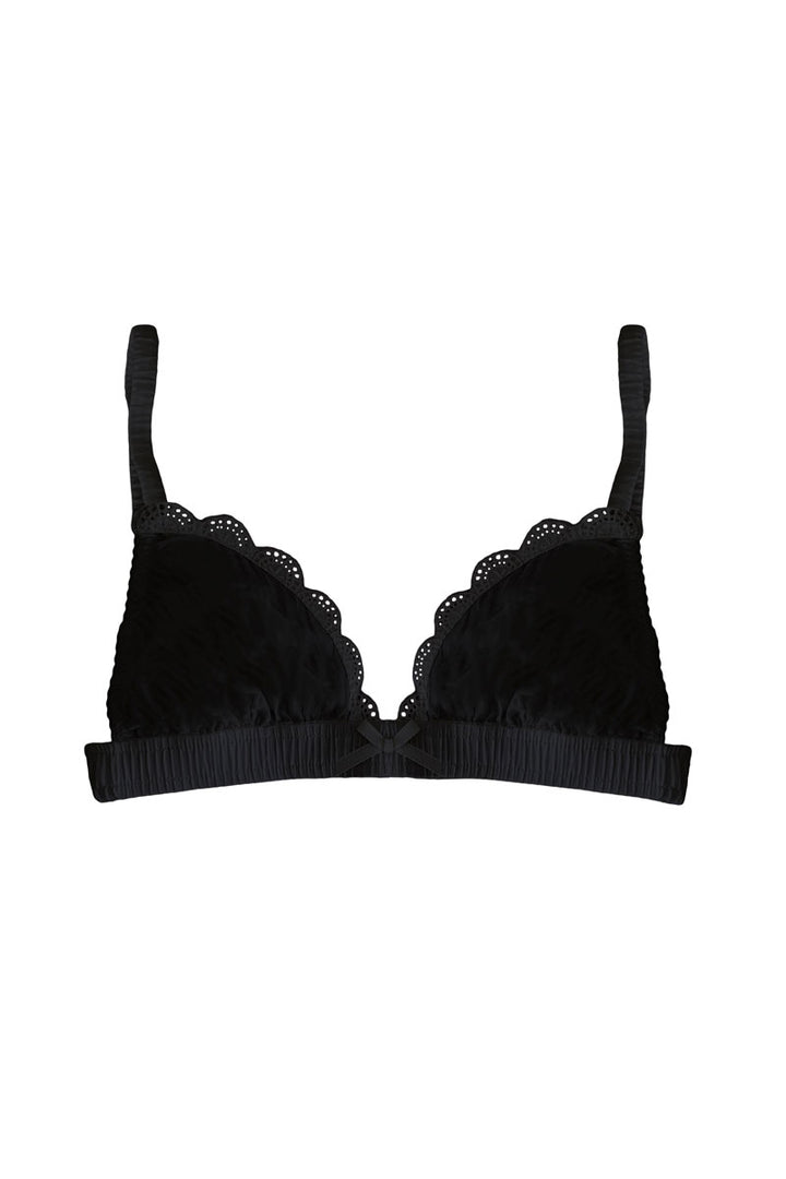 black organic cotton bra, organic bralette, black cotton, soft cup bra