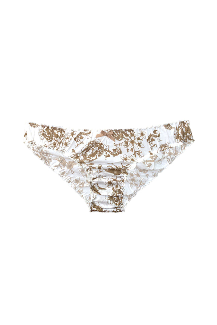 Organic ruffle knickers in cinnamon (last pieces)