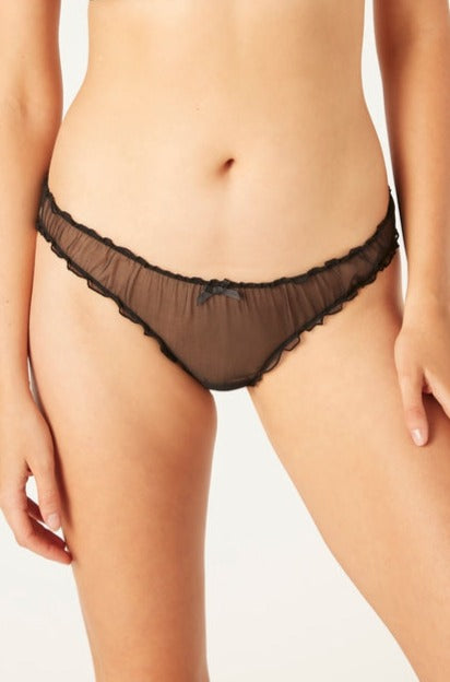 silk underwear in black