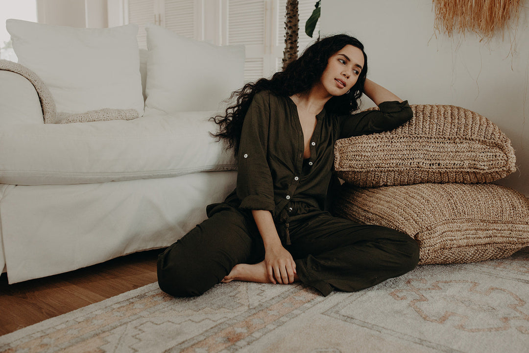 bamboo olive pyjamas