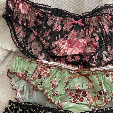 cotton ruffle knickers in floral print