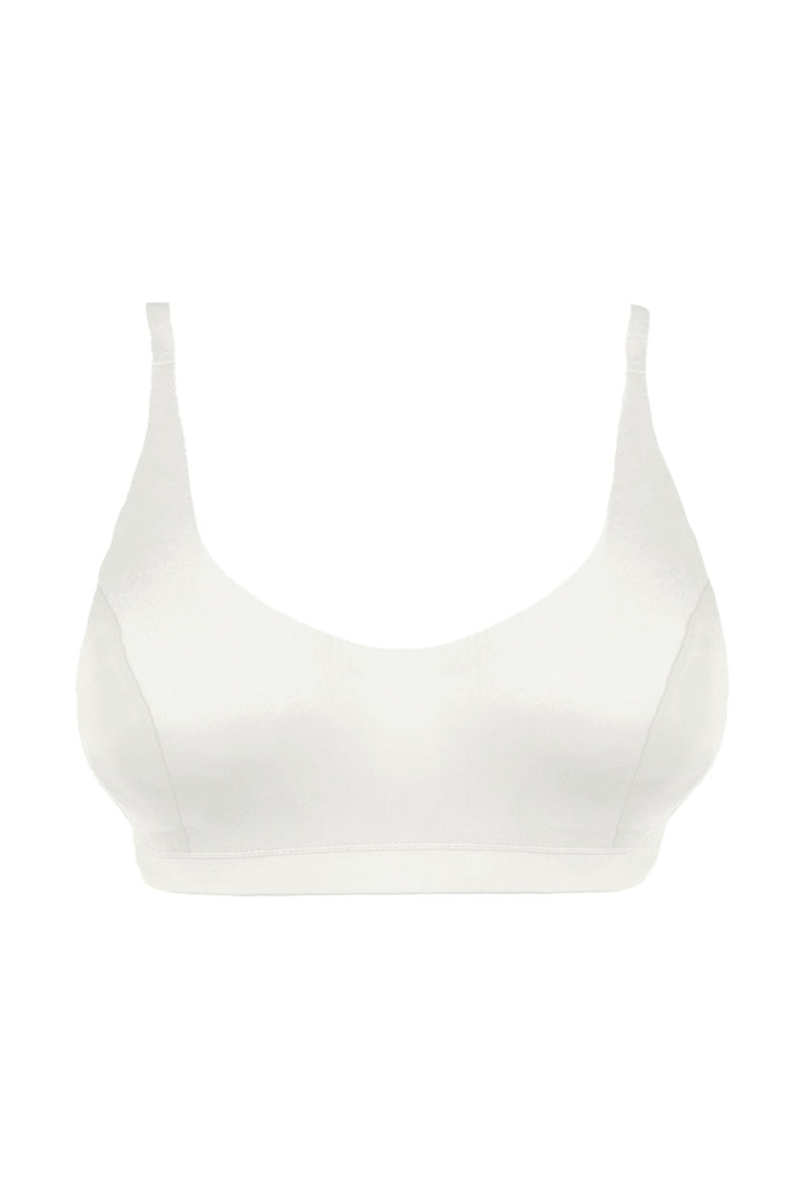 White bralette on a white background