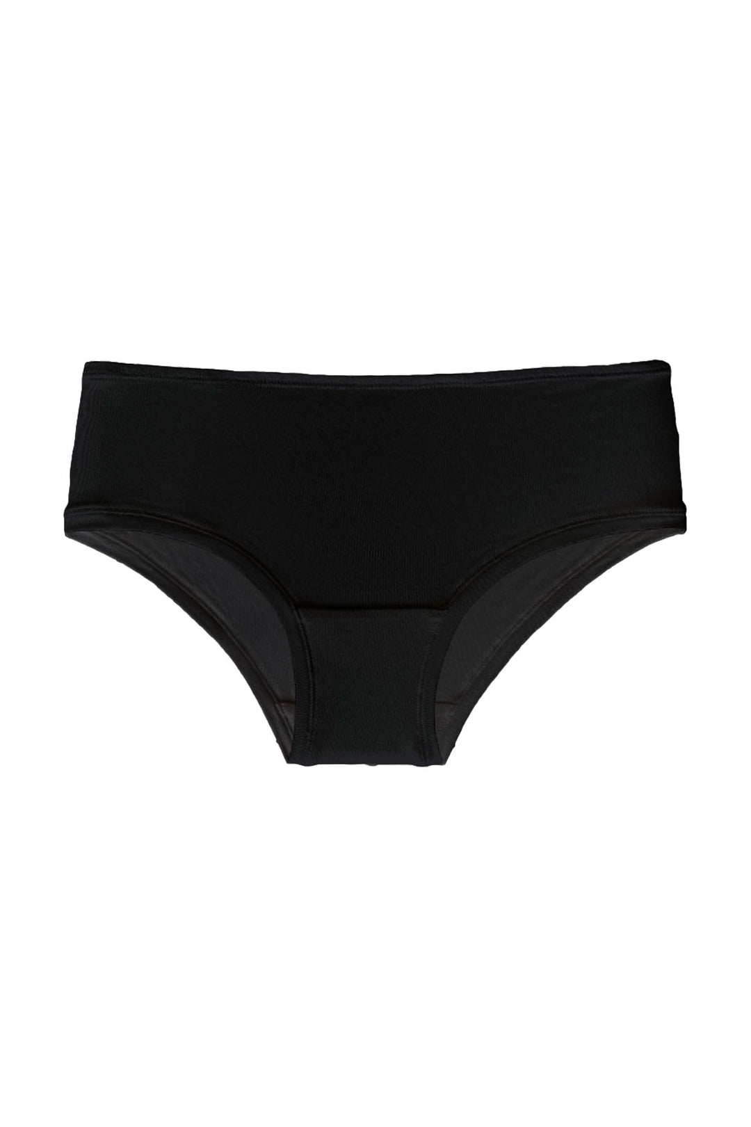 Black organic cotton underwear on a white background