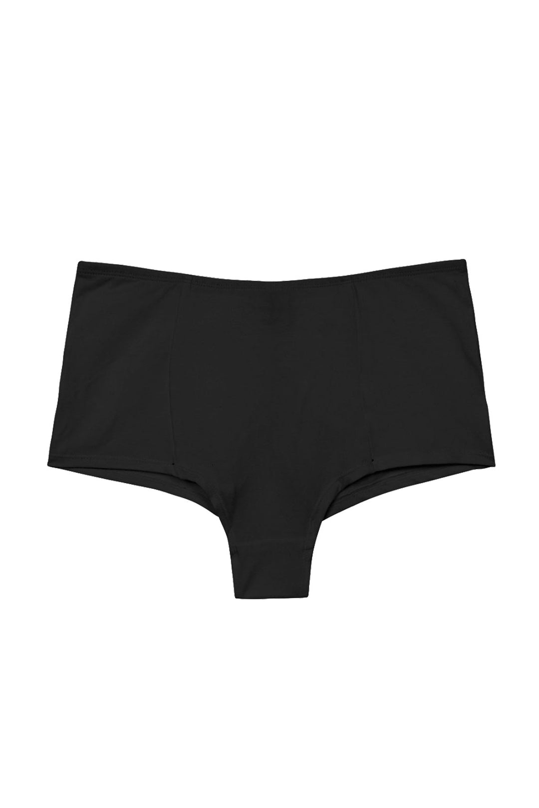 Black organic cotton high-waisted underwear on a white background