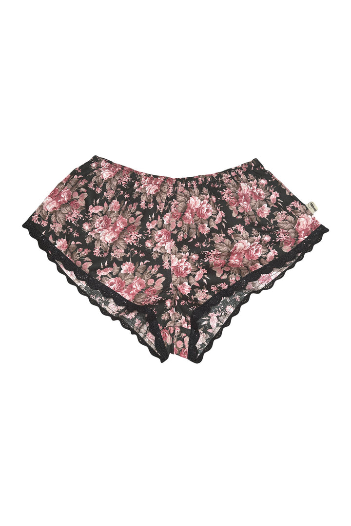 Darkrose Cami & Shorts Set – 100% Cotton with Lace Trim