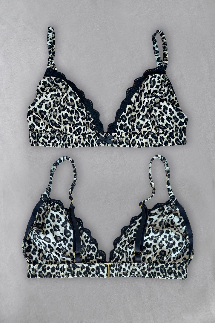 Bella cotton bralette in jungle