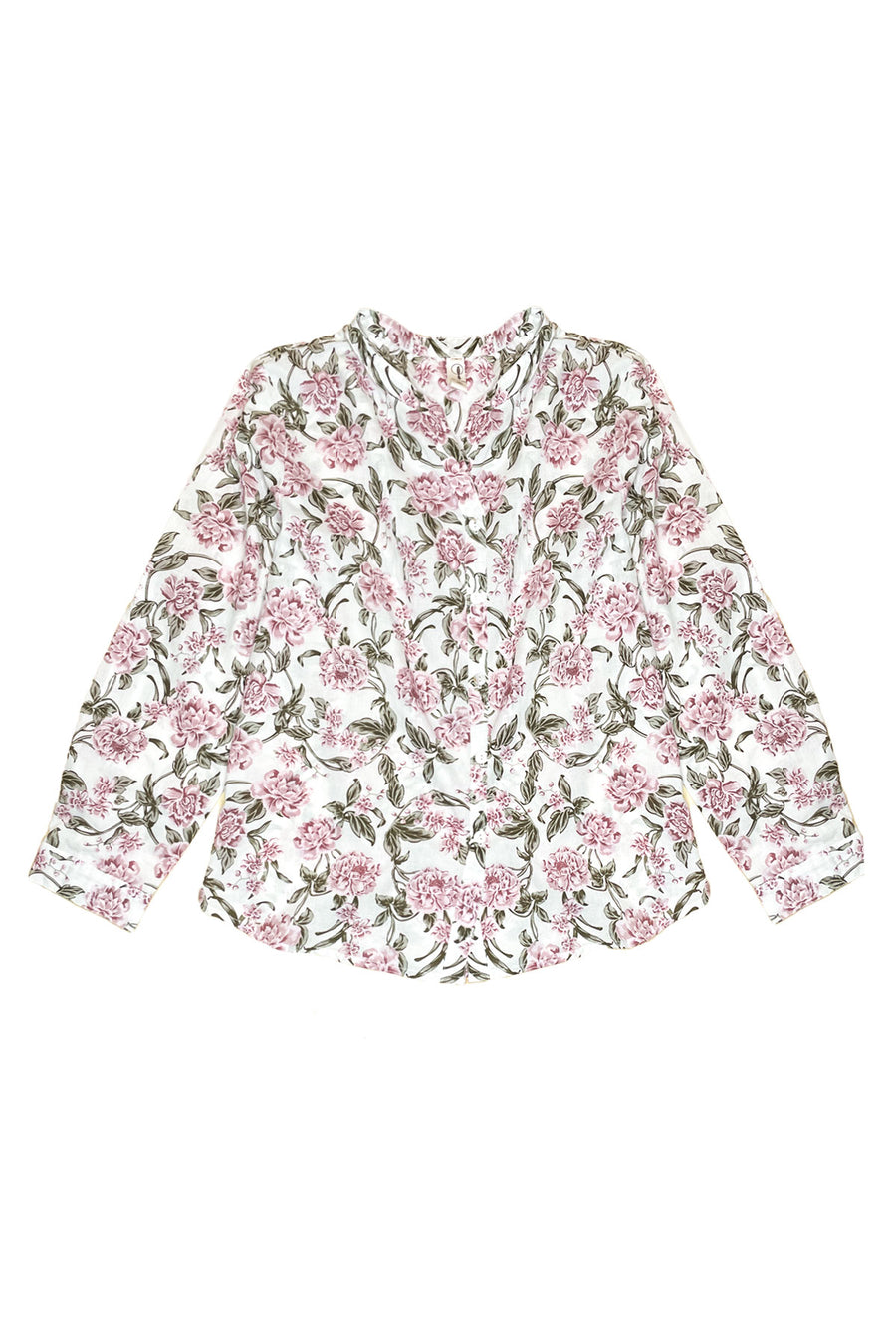 SLEEPWEAR PJ SHIRT WITH PIPING JARDIN POSTCARDS