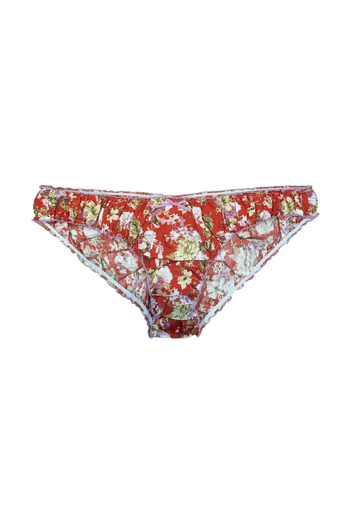 Ruffle Knickers in Cherry-rose