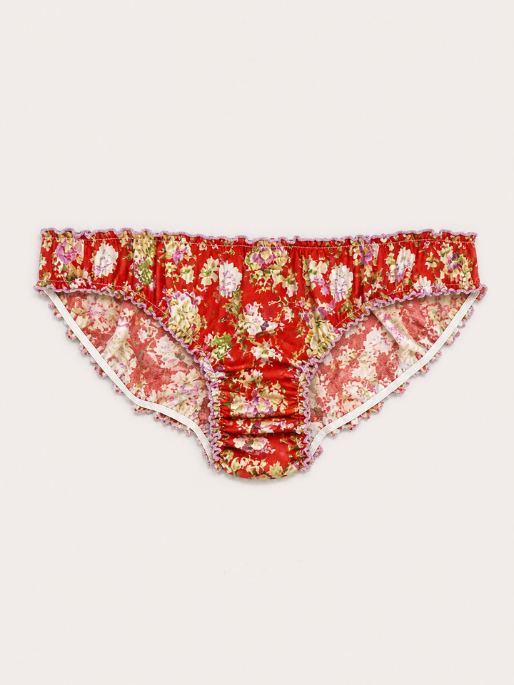 flatlay of floral cotton underwear