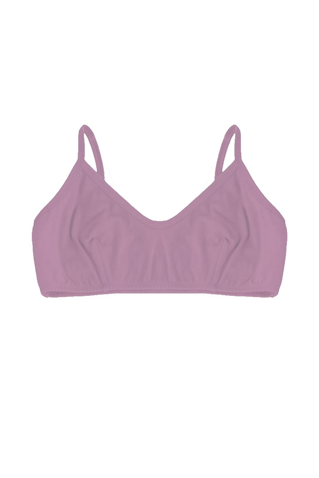 Organic Crop Bra in Lilac