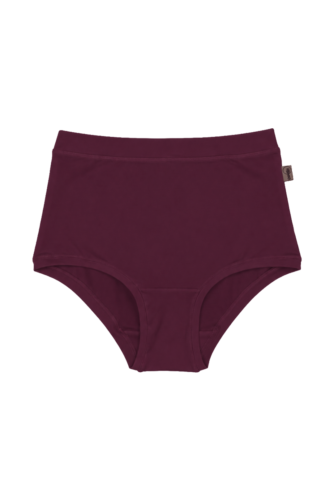 Full briefs in plum in organic cotton with elastane