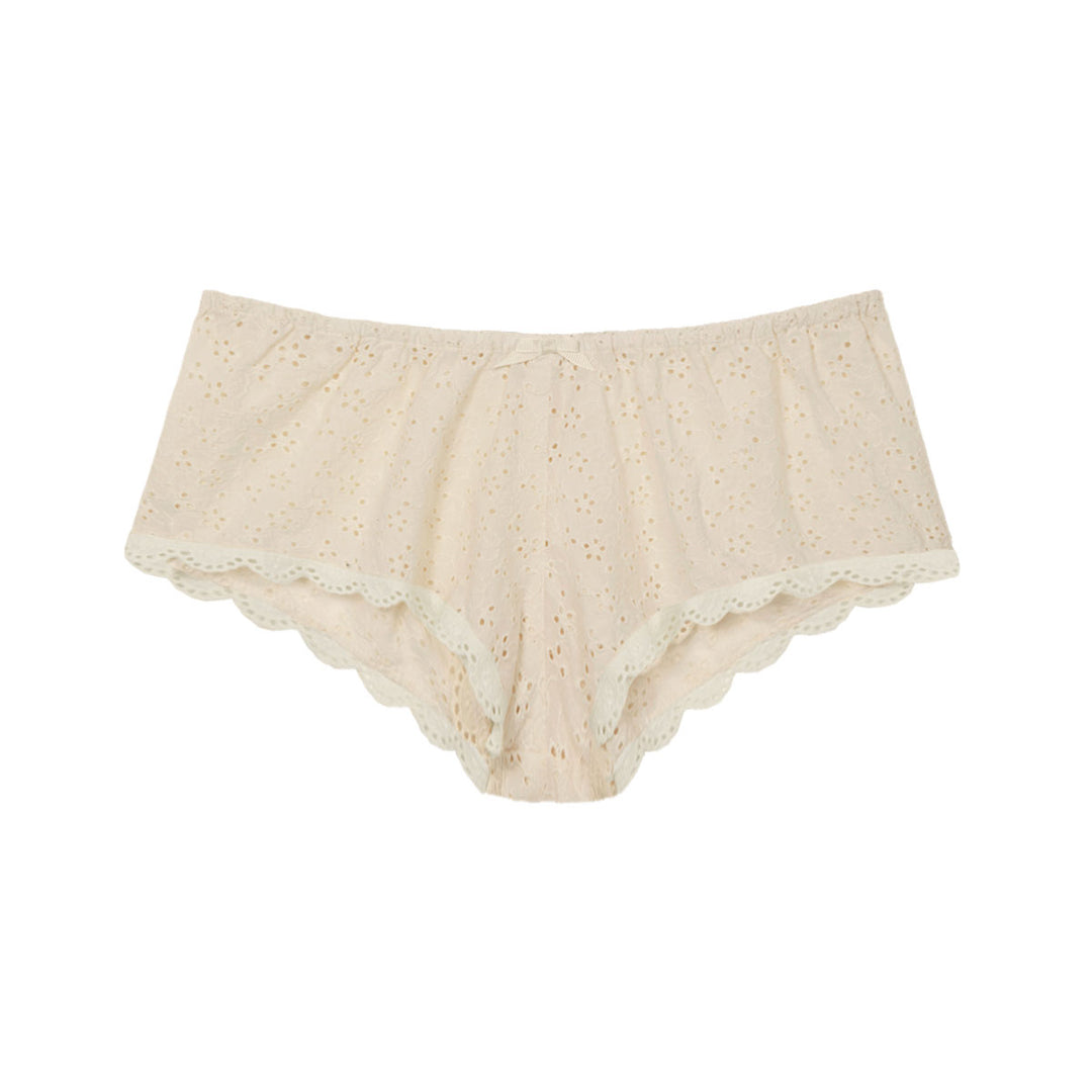 Broderie anglaise French knickers in cream