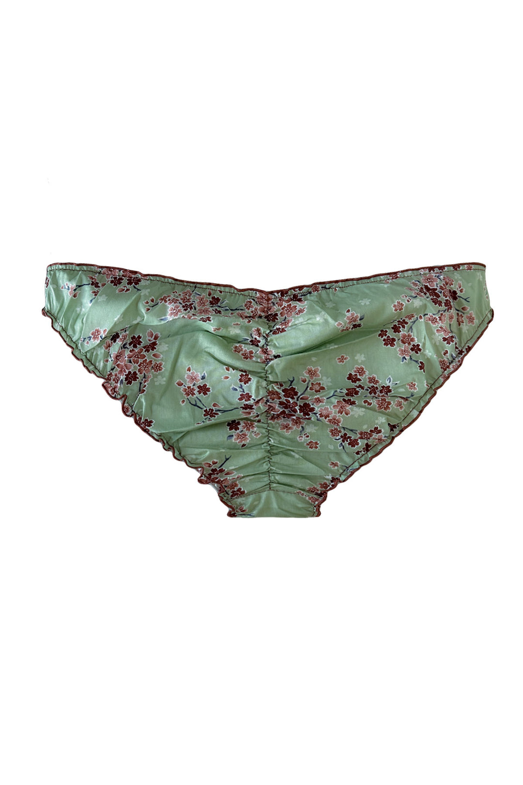 Ruffle knickers in green tea