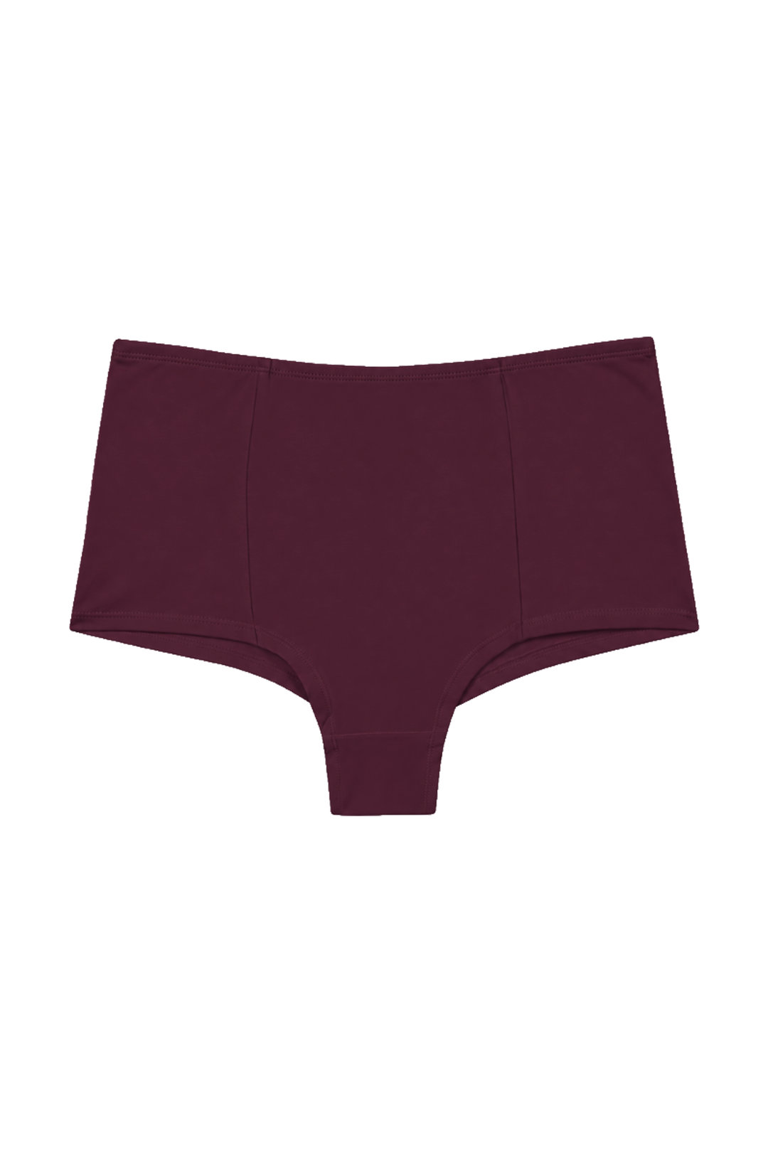 High waisted knickers in plum colour in organic cotton with elastane
