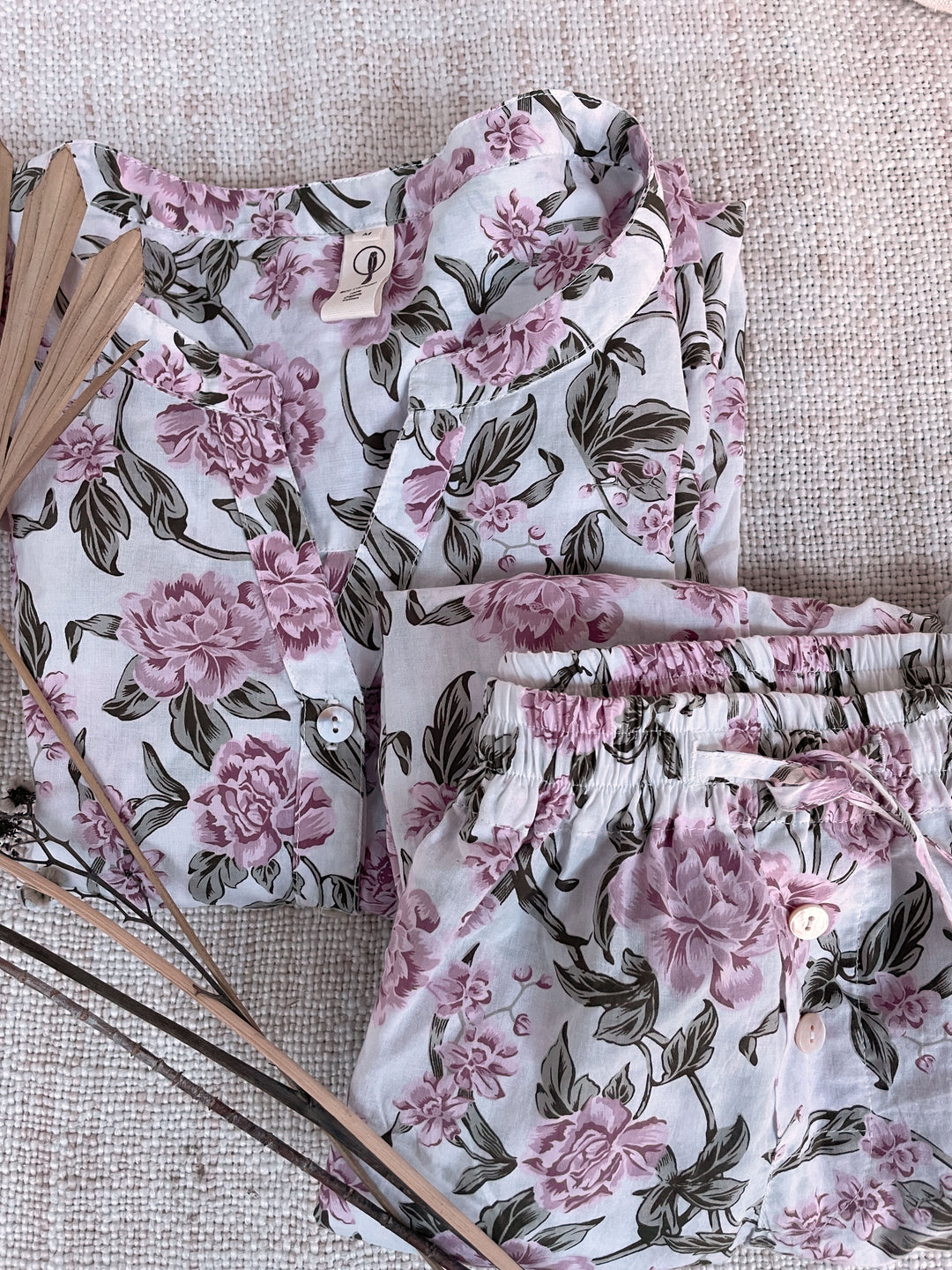 Sunday organic cotton pyjama set in Bloom