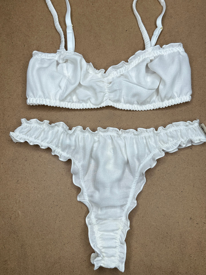 Summer Bralette in Crepe in Natural