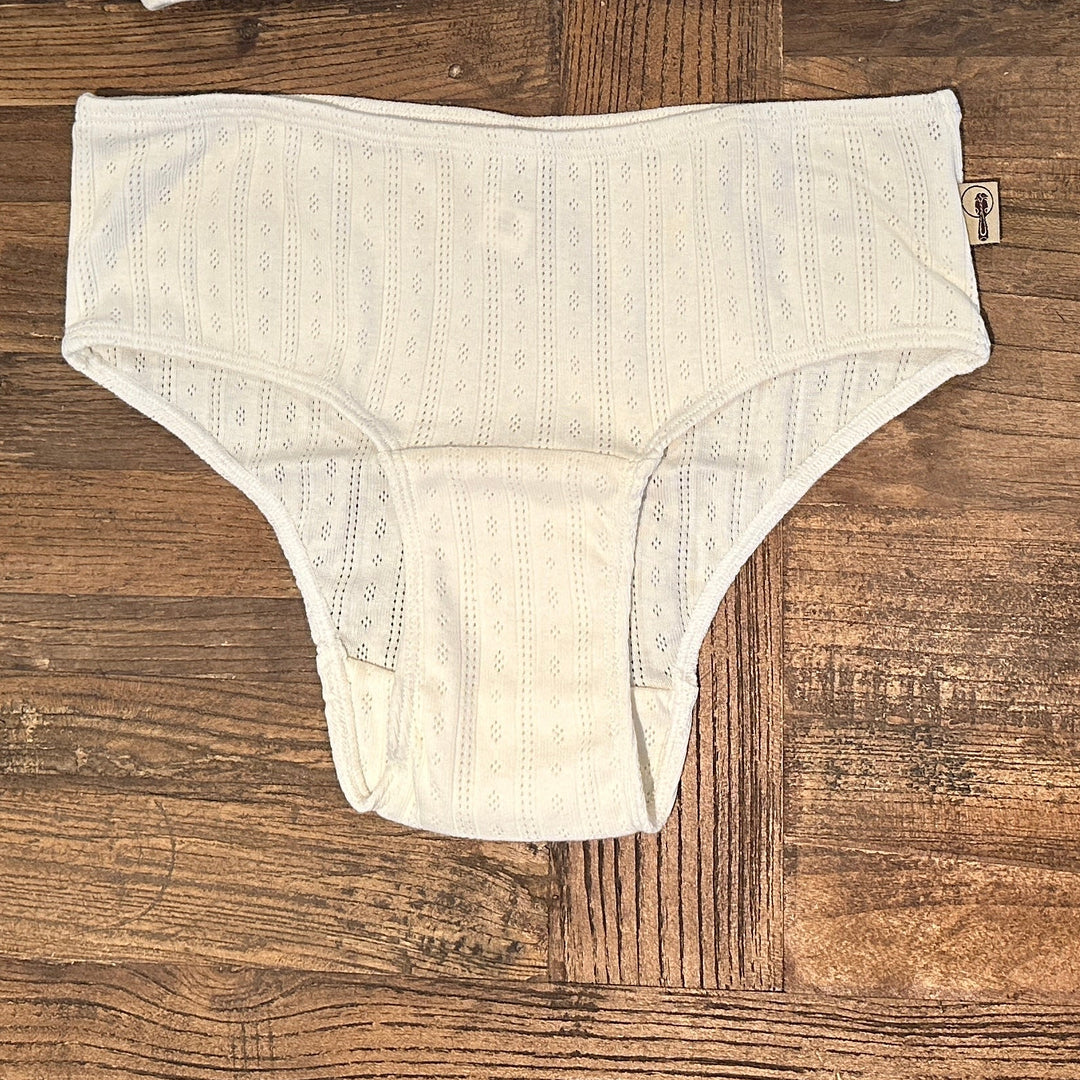 panties set on a wooden surface