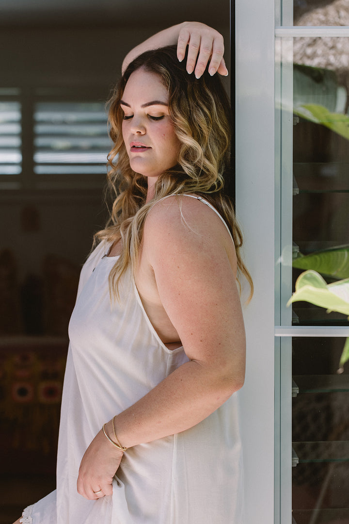 Zara slip in Tencel in natural