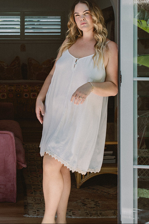 Zara slip in Tencel in natural