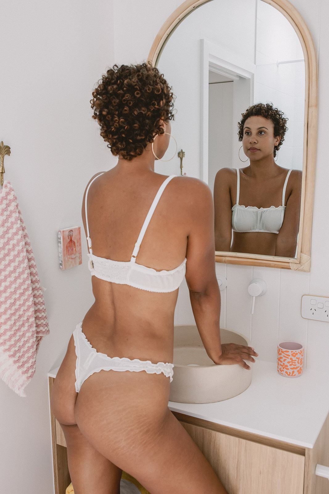 Summer Bralette in Crepe in Natural