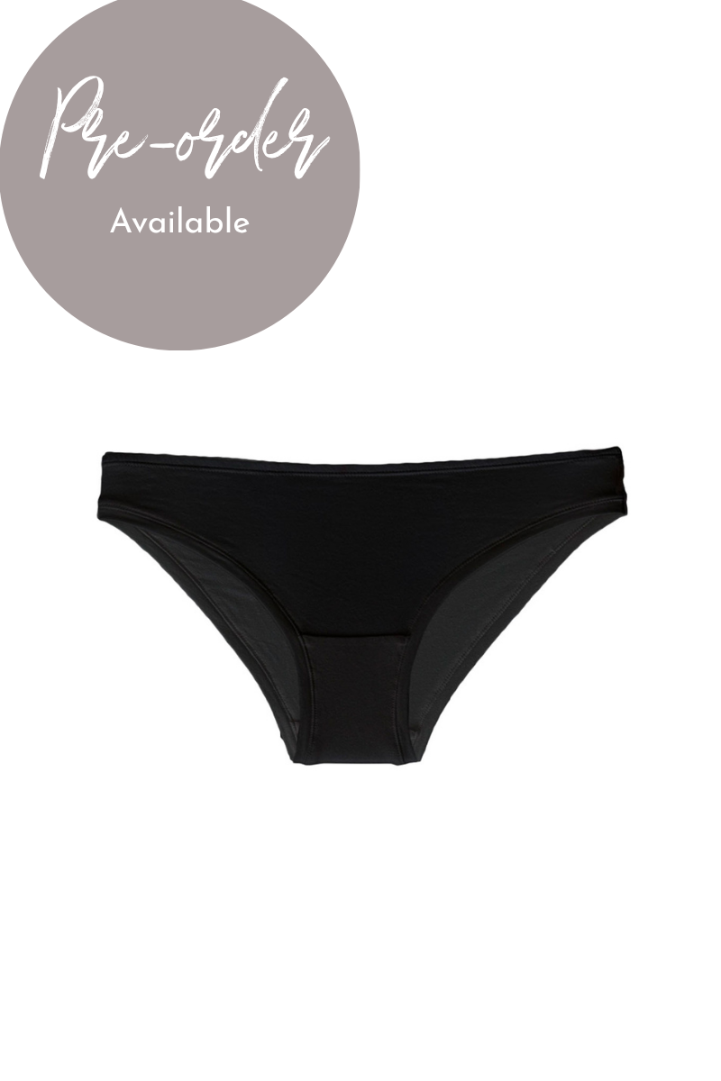Mid-Rise Bikini Brief in Black