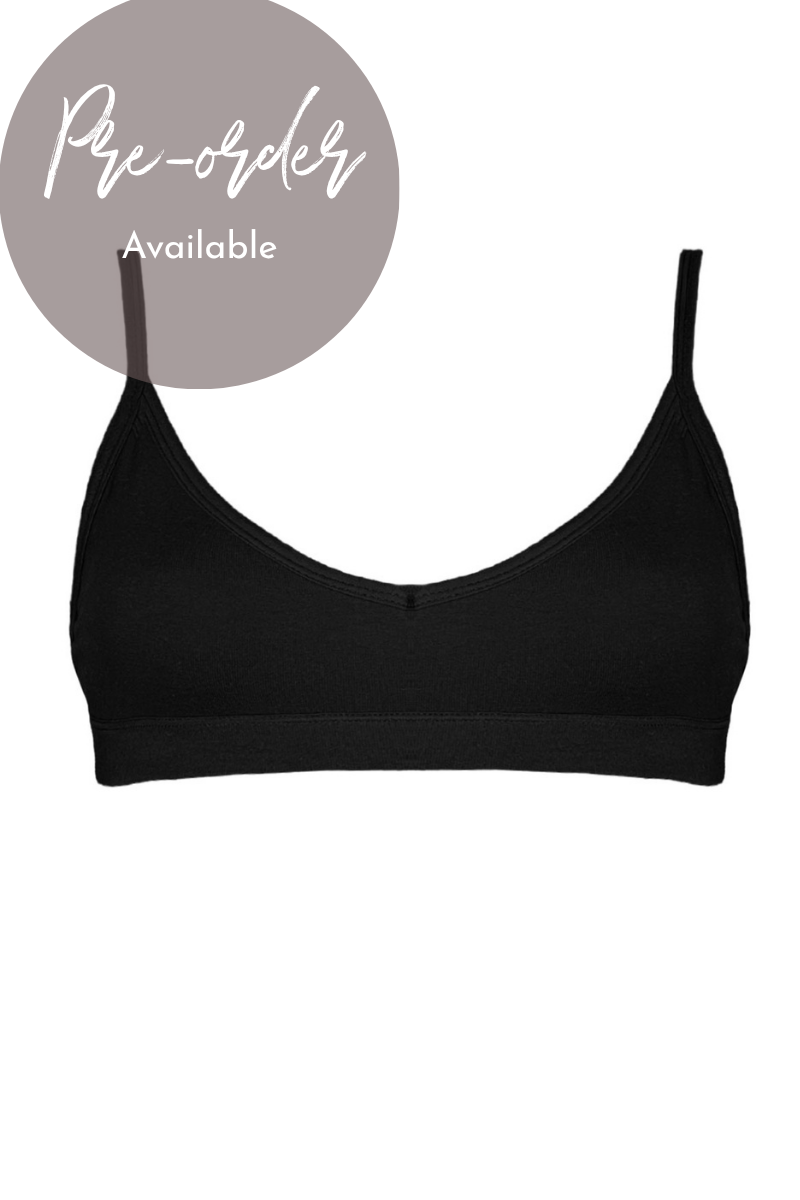 Leona Adjustable Crop Bra – Black