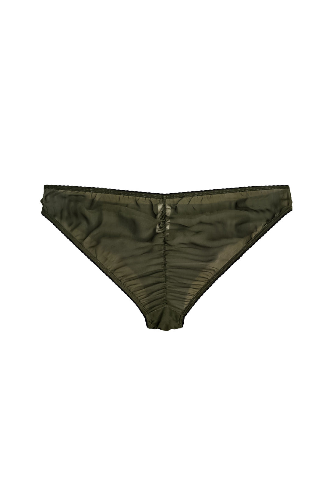 Martina briefs in silk in olive