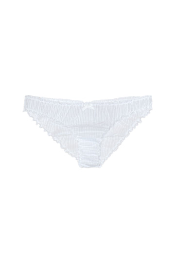 Organic ruffle knickers in finelines – Eco Intimates