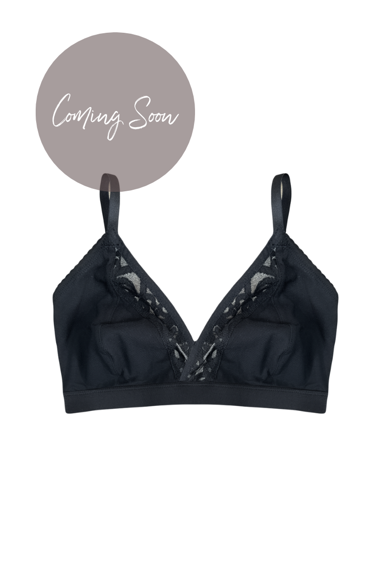 Penny Bralette with Lace - Black