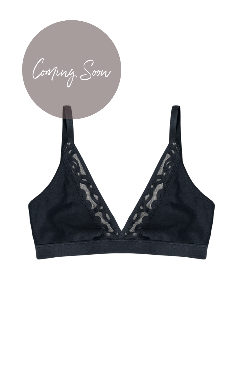 Penny Bralette with Lace - Black