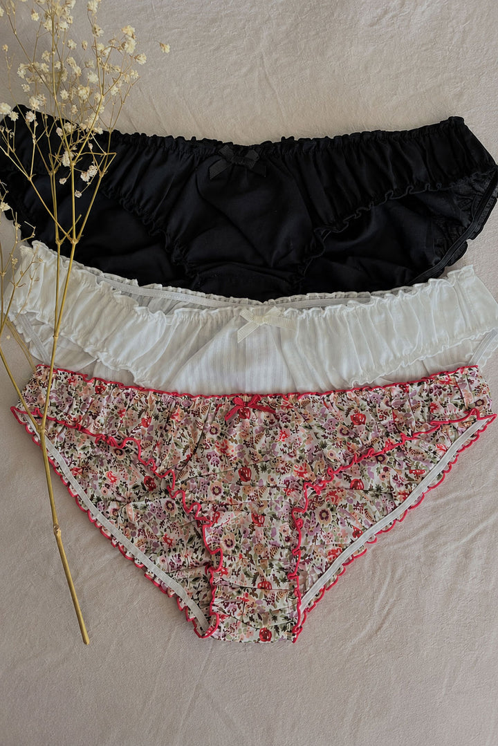 Ruffle Knicker Gift Pack in Organic Cotton