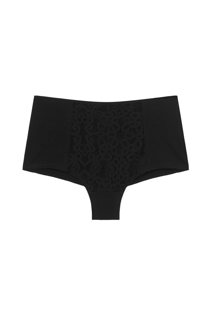 Isabella High Waisted Knickers – Black with Black Lining