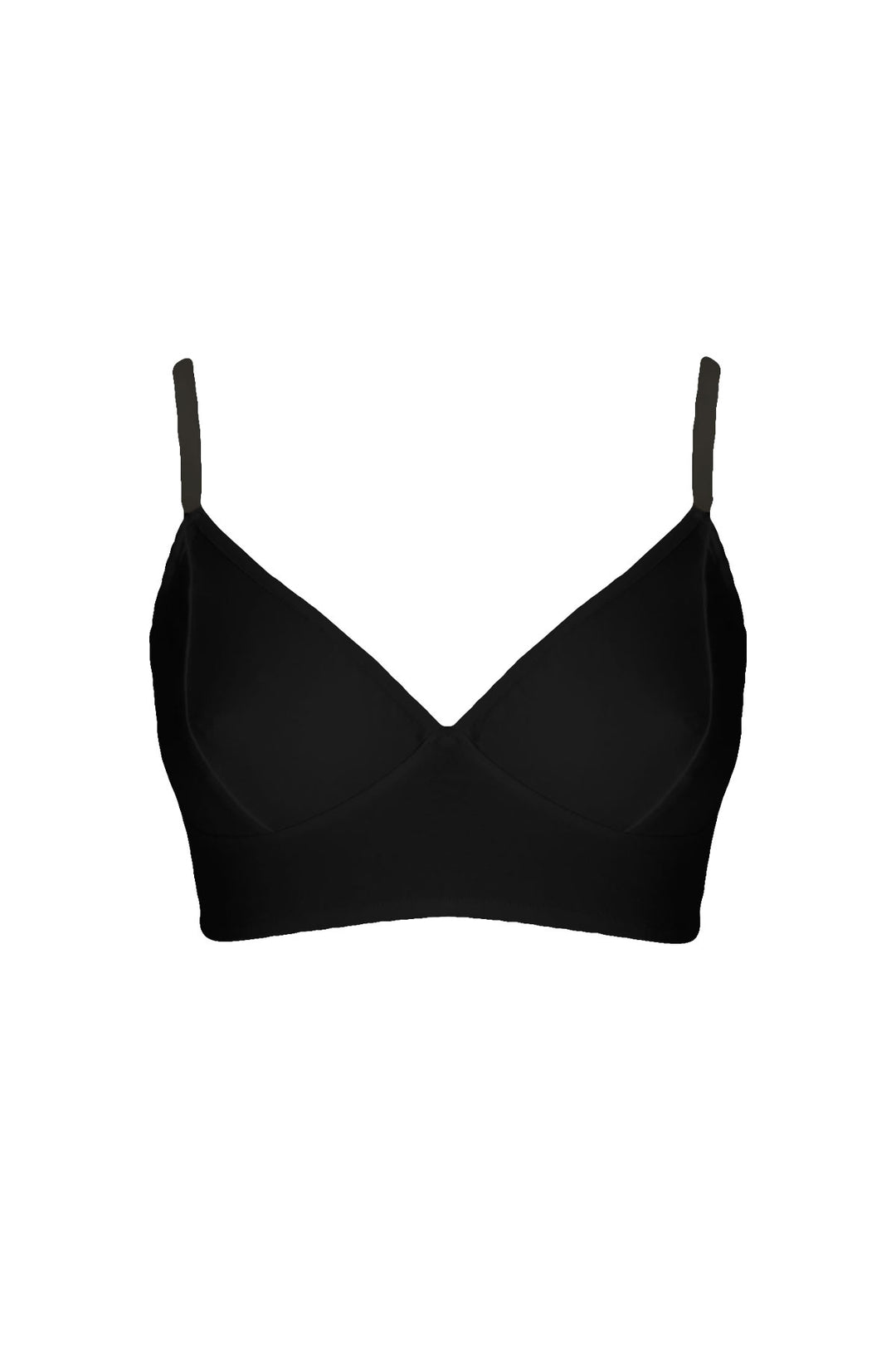 Stella long line bralette in black