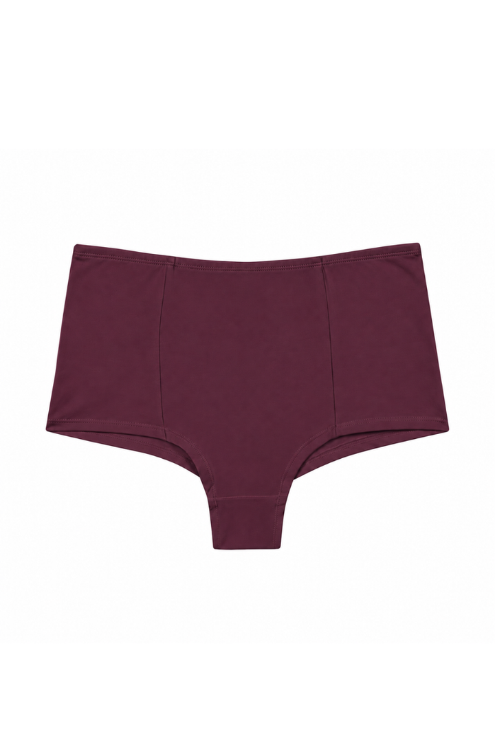 deep etch image of high waisted underwear in plum colour