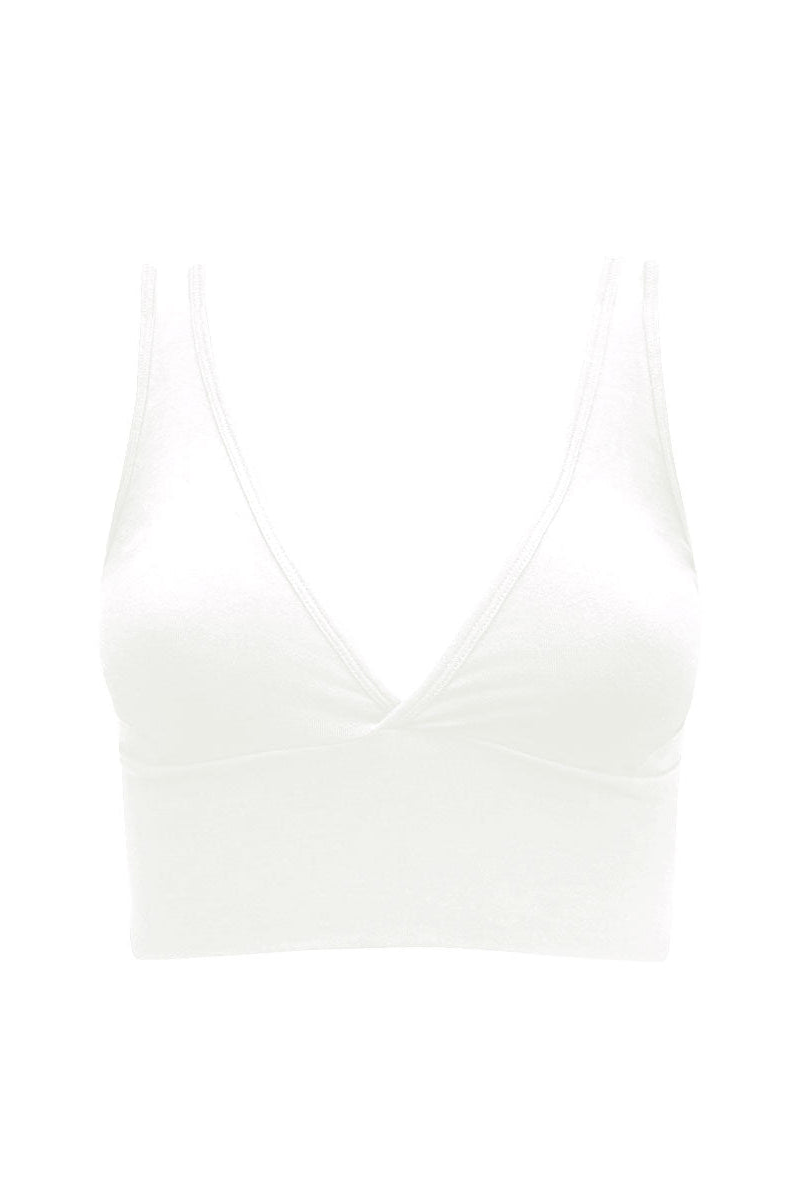 White bralette on a white background