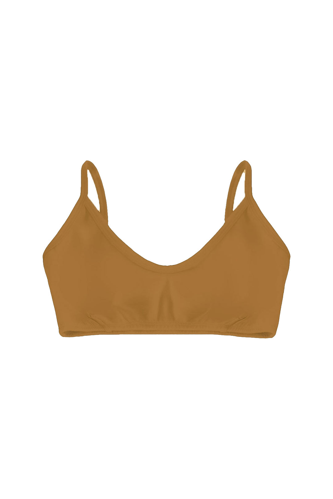 Organic crop bra in marigold