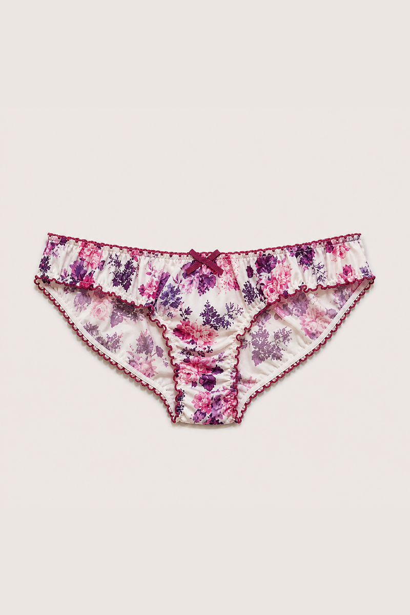 Ruffle Knickers in Indian rose