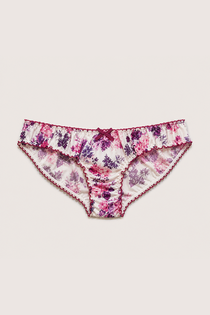 Ruffle Knickers in Indian rose