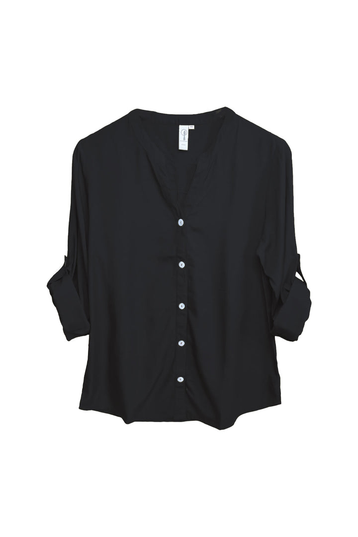 Sunday Bamboo PJ shirt in black